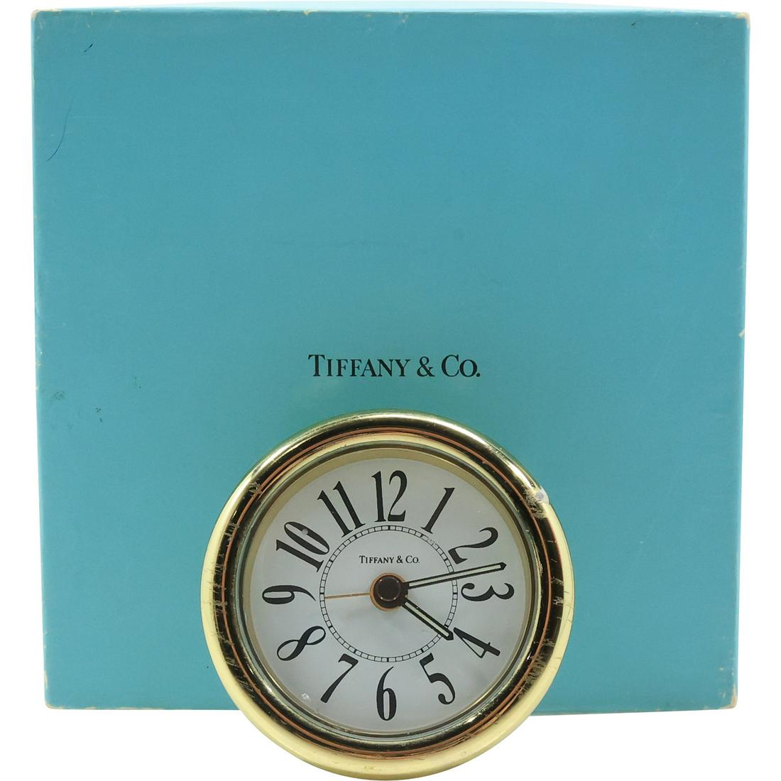 TIFFANY & CO Desk Top Clock 1 5/8 in. diam. with Box (1 of 17)