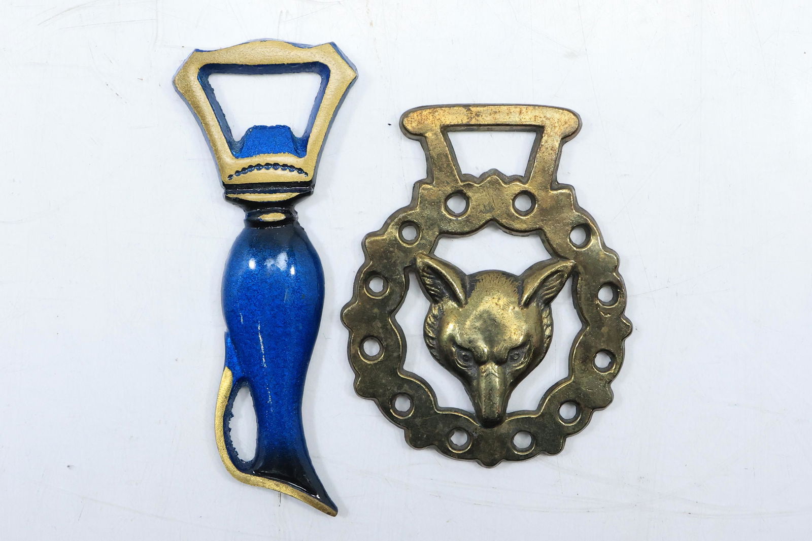 [2] Vintage Bottle Openers "Fox" 3 5/8 in. x 3 in.  and "Pitcher" 5 in. x 1 7/8 in. (1 of 14)