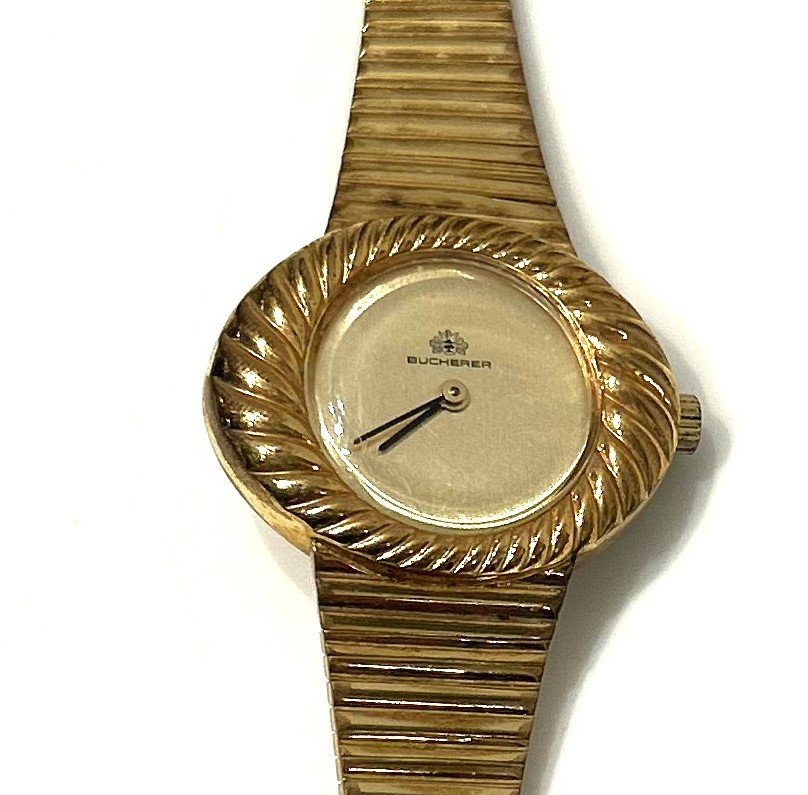 Rare and Unusual Woman's BUCHERER Wrist Watch Gold Tone (1 of 6)