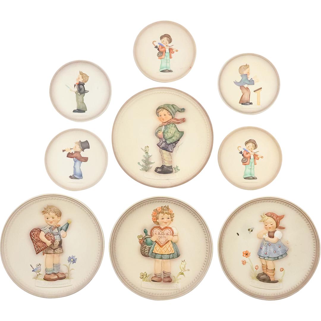 [9] Assorted Hummel Goebel Small Cabinet Plates in 2 Sizes (1 of 17)
