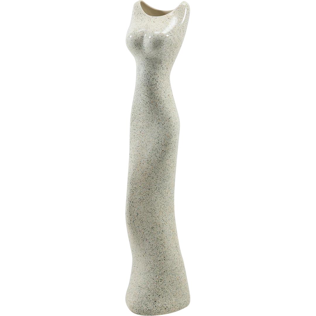 Mid-Century Modern Ceramic Vase Woman's Slender Body 17.5 inches height (1 of 16)