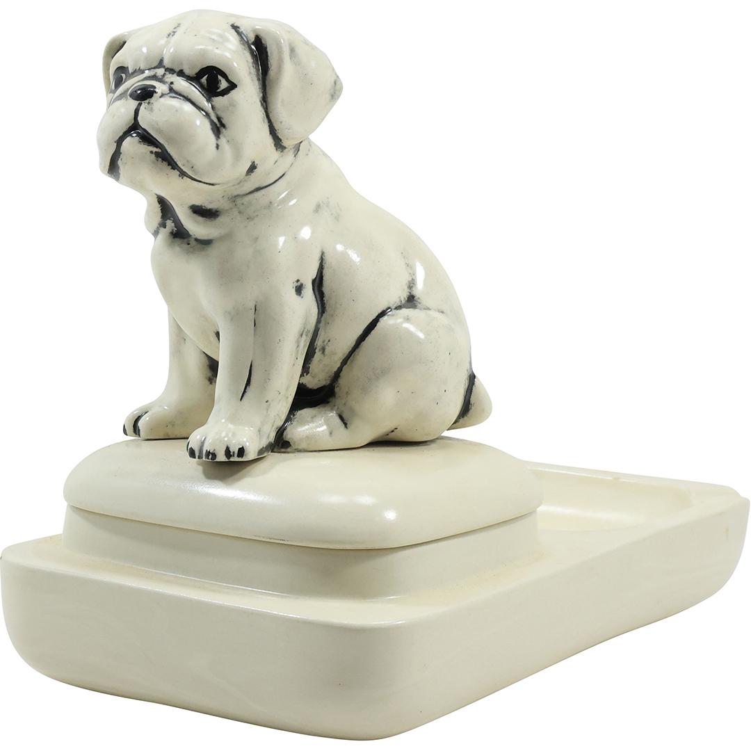 Vintage PUG DOG Figurative Covered Compartment Ashtray 8.5 inches height: Vintage PUG DOG Figurative Covered Compartment Ashtray 8.5 inches height. size: 8.5 in. x 6 in. x 10.5 in.
