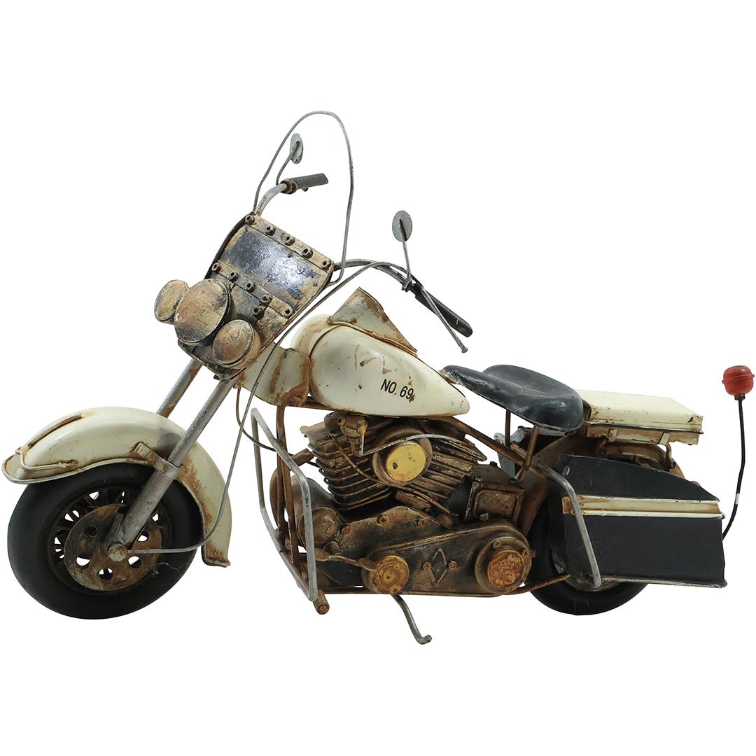 Tin Motorcycle Model in Original Paint Finish 14 inches length (1 of 16)