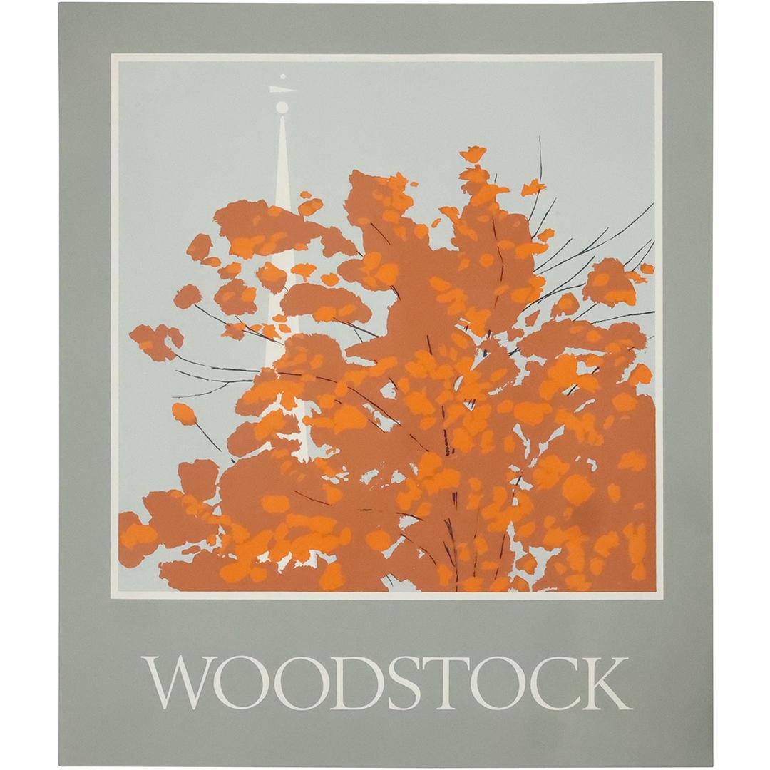1980s WOODSTOCK POSTER by Artist Robert Angeloch 1922-2011, Woodstock N.Y.: 1980s WOODSTOCK POSTER by Artist Robert Angeloch 1922-2011, Woodstock N.Y. size: 26 x 22. Askart: Robert Henry Angeloch (1922 - 2011) was active/lived in New York. Robert Angeloch is known for Etcher 