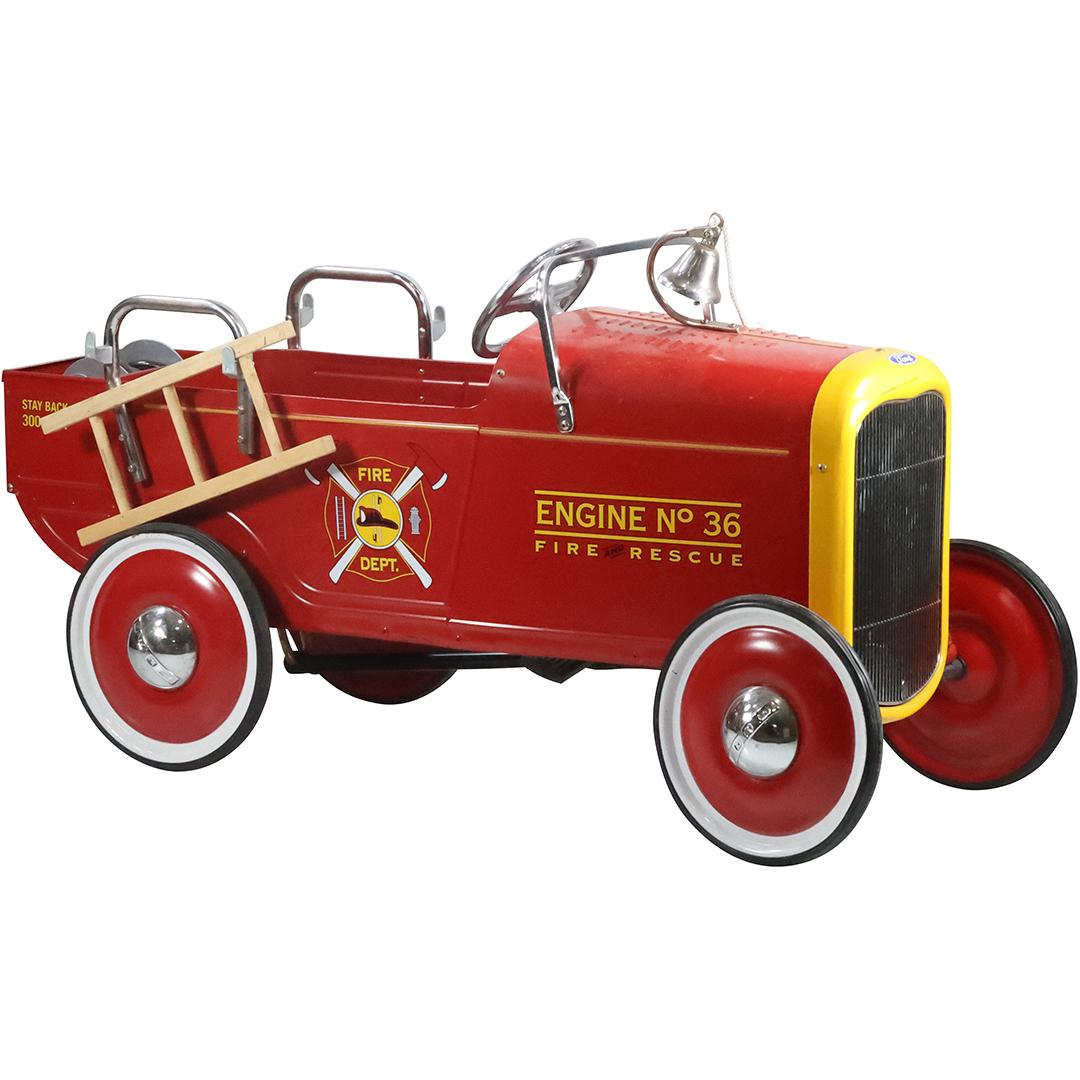FORD Red Fire Truck Pedal Car Engine No. 36, Fire Rescue 43 inches length (1 of 16)