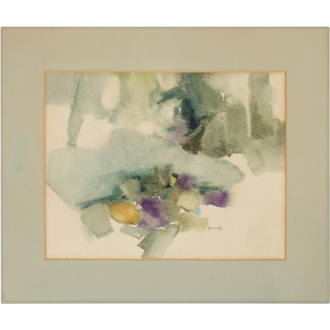 Signed Howard, Vintage Abstract Watercolor Painting (1 of 11)