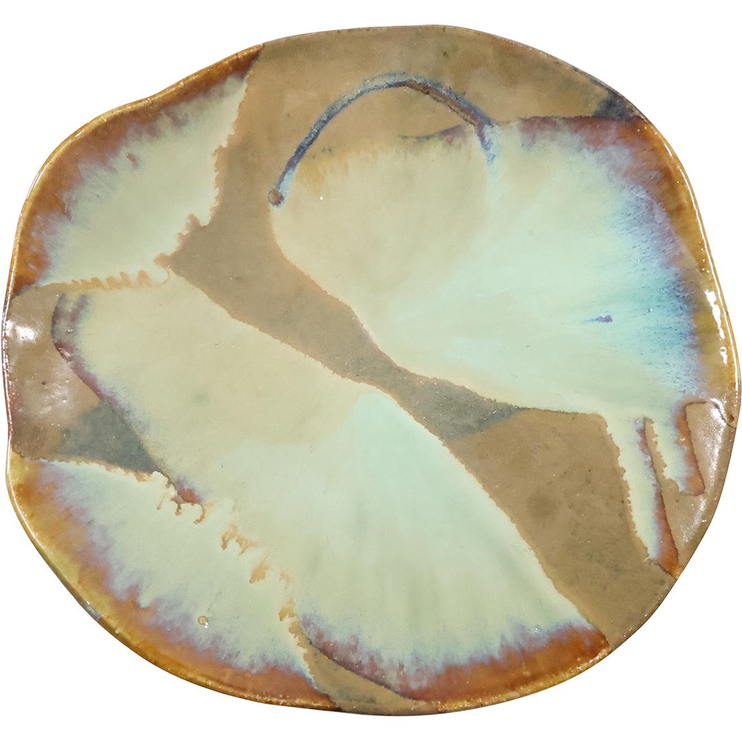 Studio Art Pottery Organic Form Platter 13 inches x 11.75 inches (1 of 13)