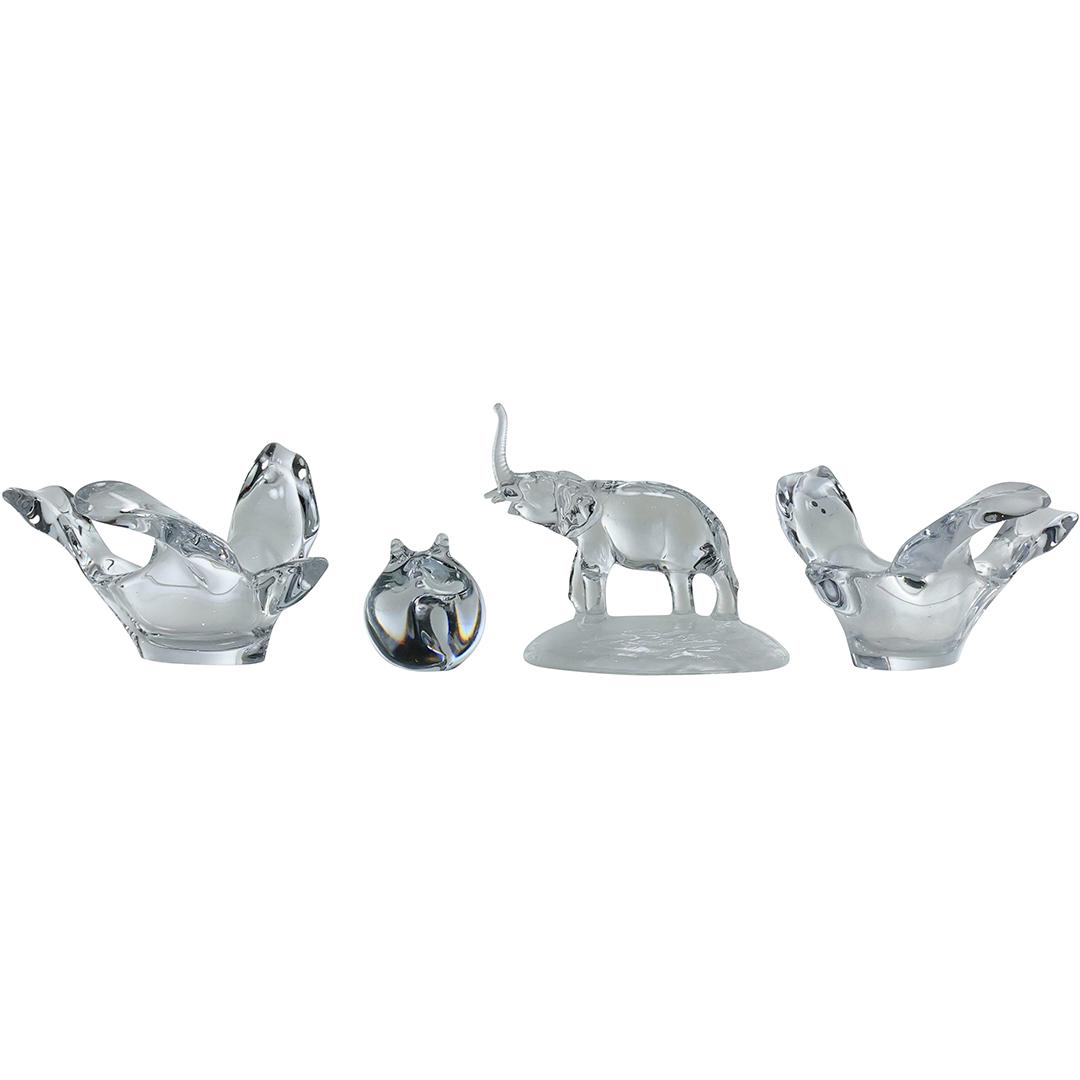 [4] Assorted Crystal Glass Animals [2] Birds, Elephant and Owl Figure (1 of 20)