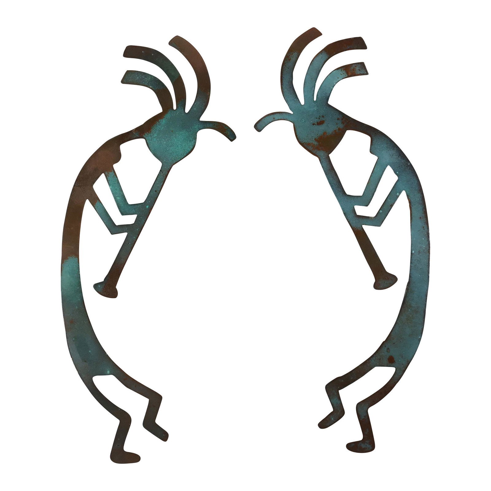 [2] Metal Cut-Out  Kokopelli Figures Wall Hangers 33 inches length (1 of 15)