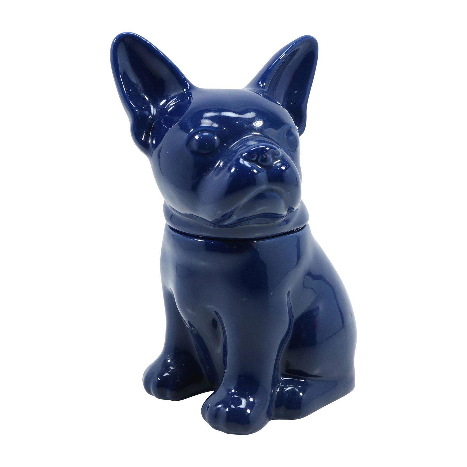 French Bulldog Figure Blue Ceramic Cookie Jar by Threshold 10.25 inches height (1 of 19)