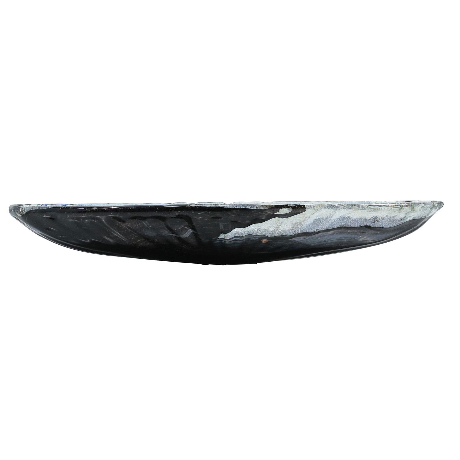 Quality Thick Murano Art Glass Large Oblong Serving Platter 28 inches length x 4.5 in. wide (1 of 18)