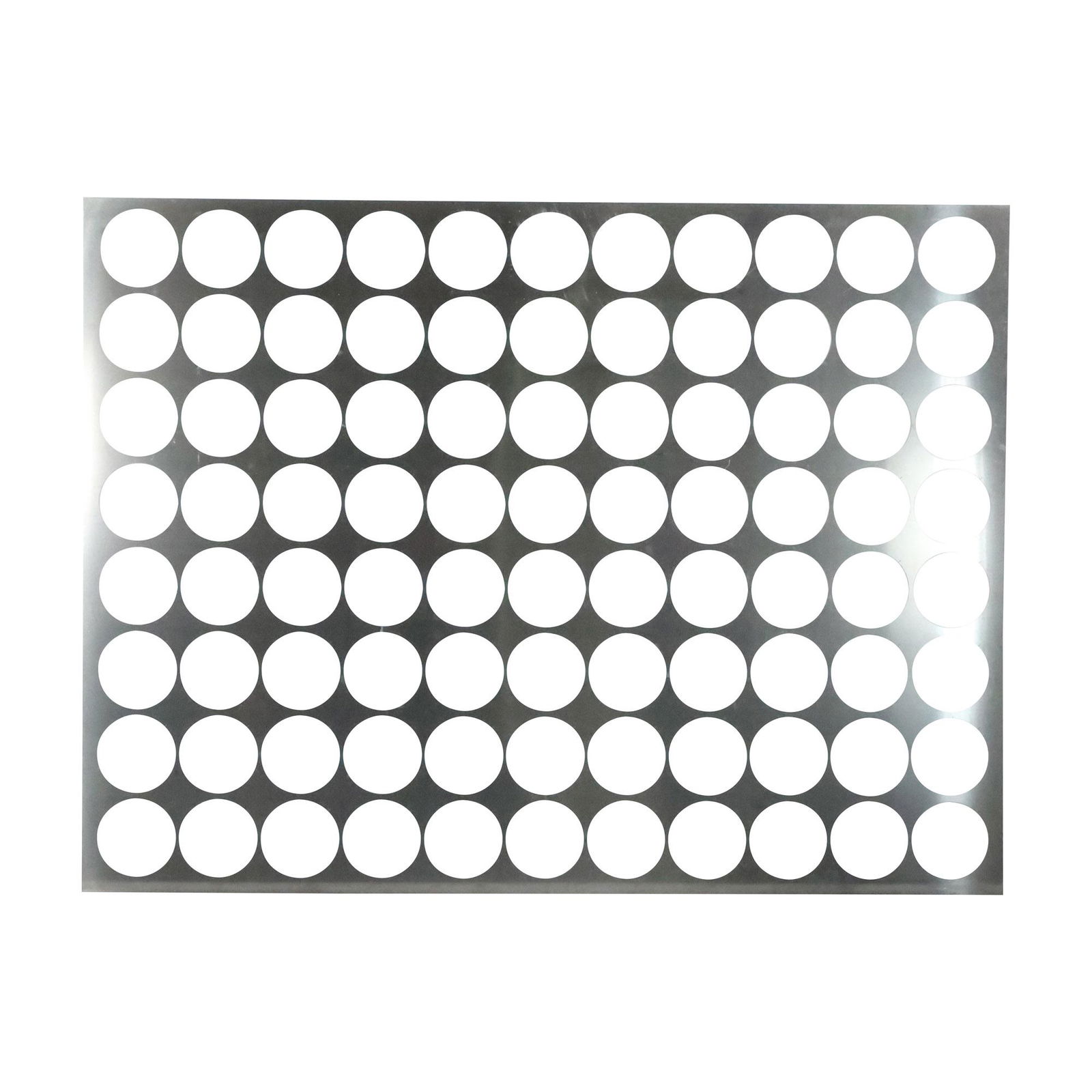 Large Polished Steel Wall Hanging Panel of Cut-Out Circles 36 inches x 48 inches (1 of 10)