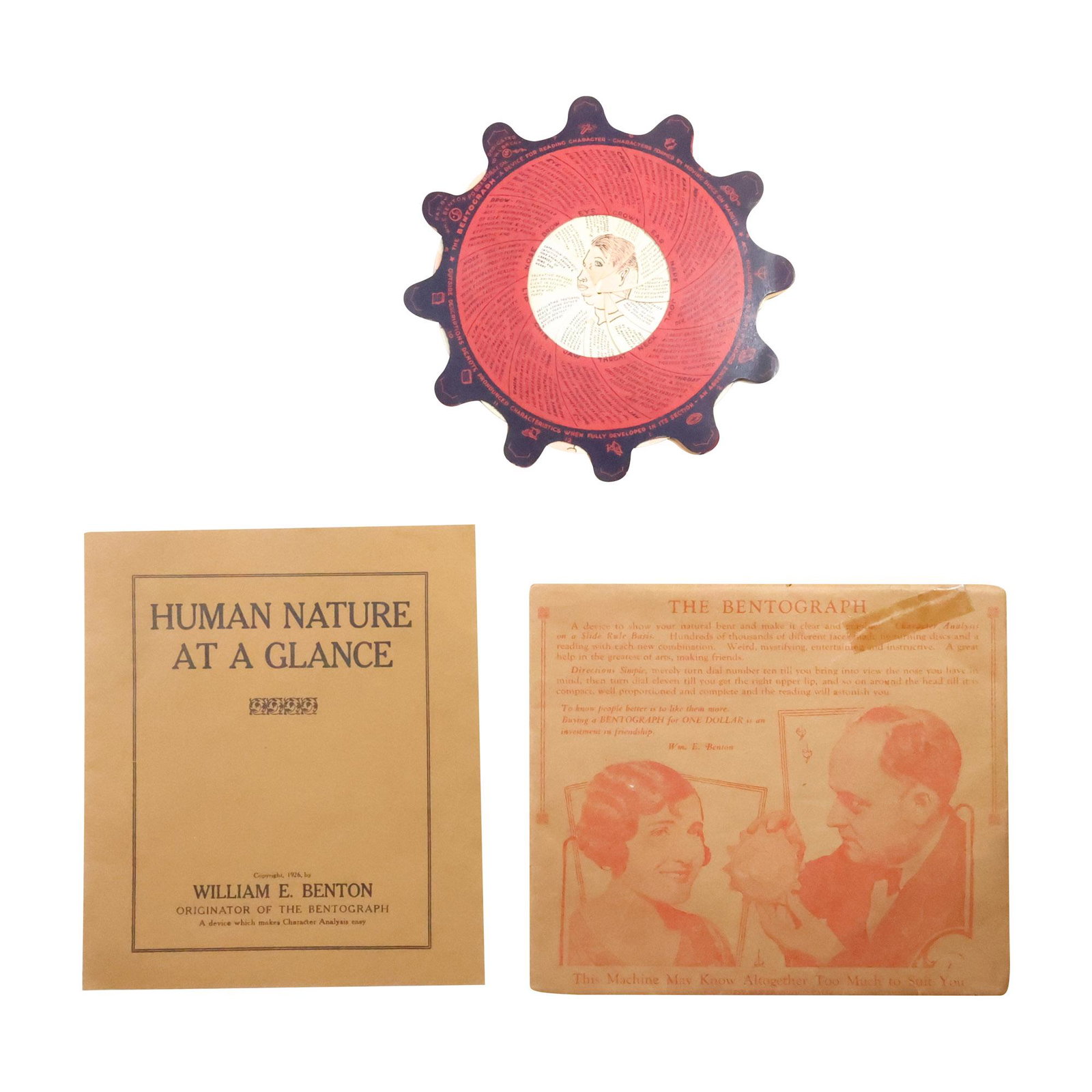 The BENTOGRAPH Disc and Instructions Human Nature at a Glance: The BENTOGRAPH Disc and Instructions Human Nature at a Glance. size: between 5.75in round and 6.75 x 5.75