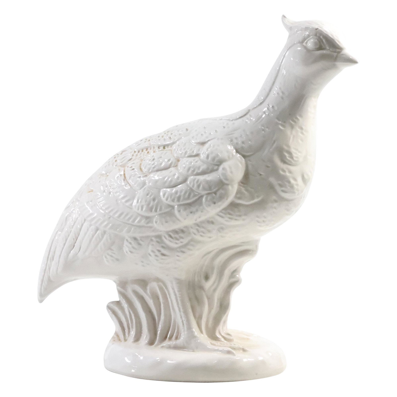 Italian White Ceramic Quail Bird Figure Statue 11 inches height (1 of 13)