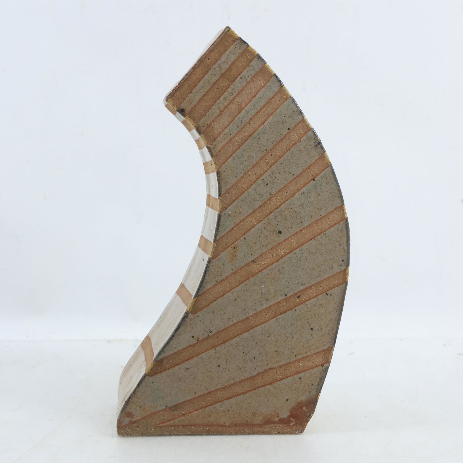 Unique "Curved Arch" Studio Art Pottery Vase, Signed, 10 inches height (1 of 14)