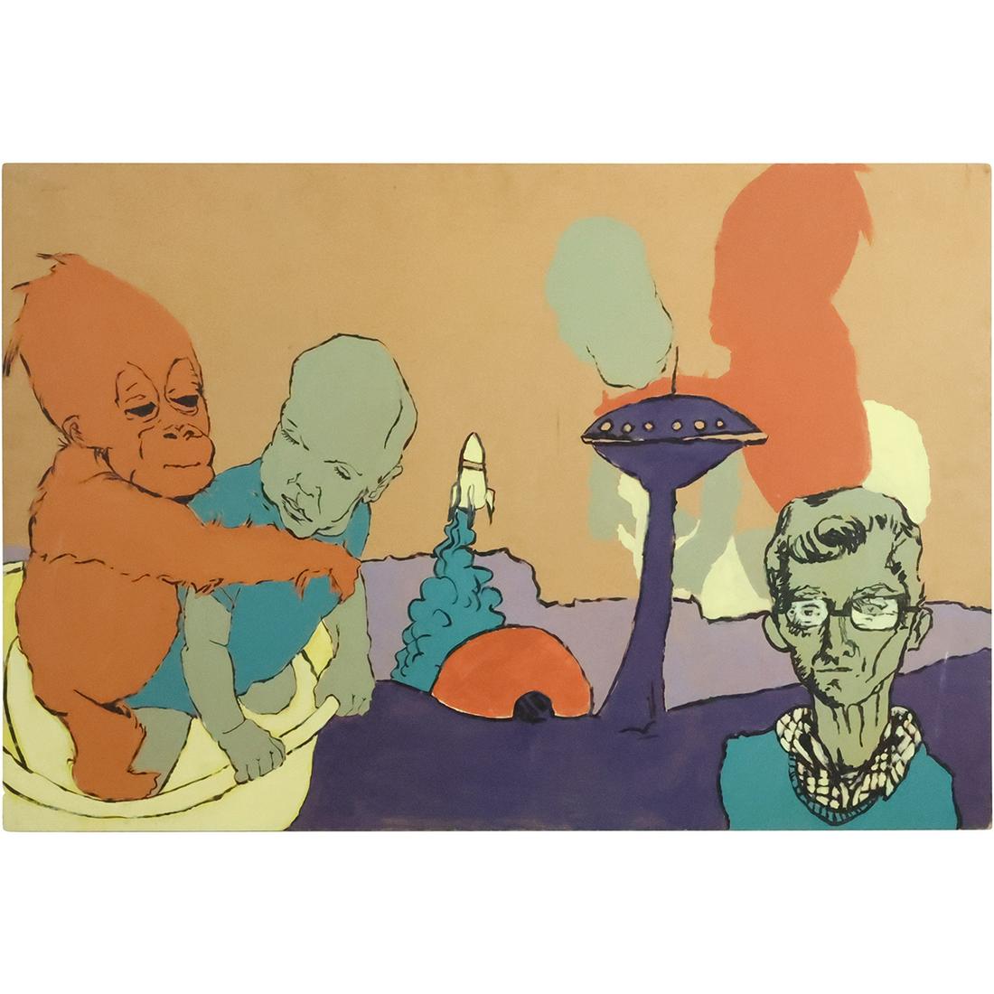 Vintage SCI-FI Pulp Art Color Lithograph Surrealism 24 in. x 36 in. (1 of 13)