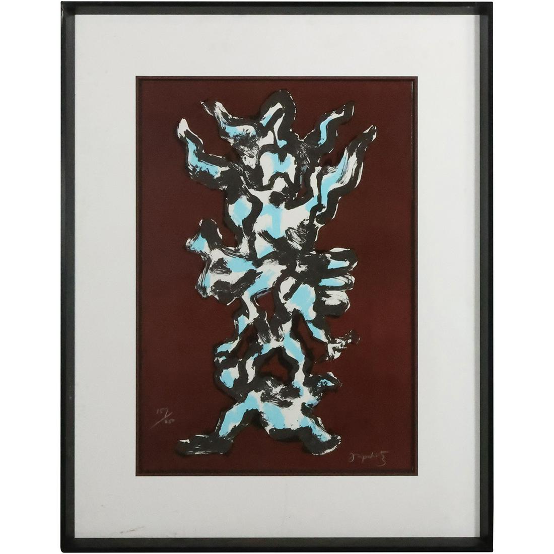 Jacques Lipchitz "Tree of Life" Abstract Lithograph Rare Limited Edition #157/250, Signed (1 of 15)