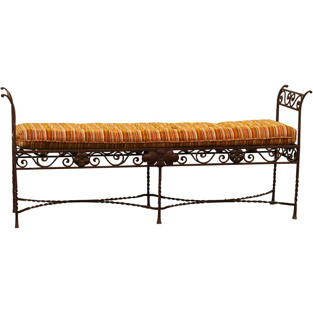 Circa 1930s Wrought Iron Window Bench 64.5 inches length (1 of 15)