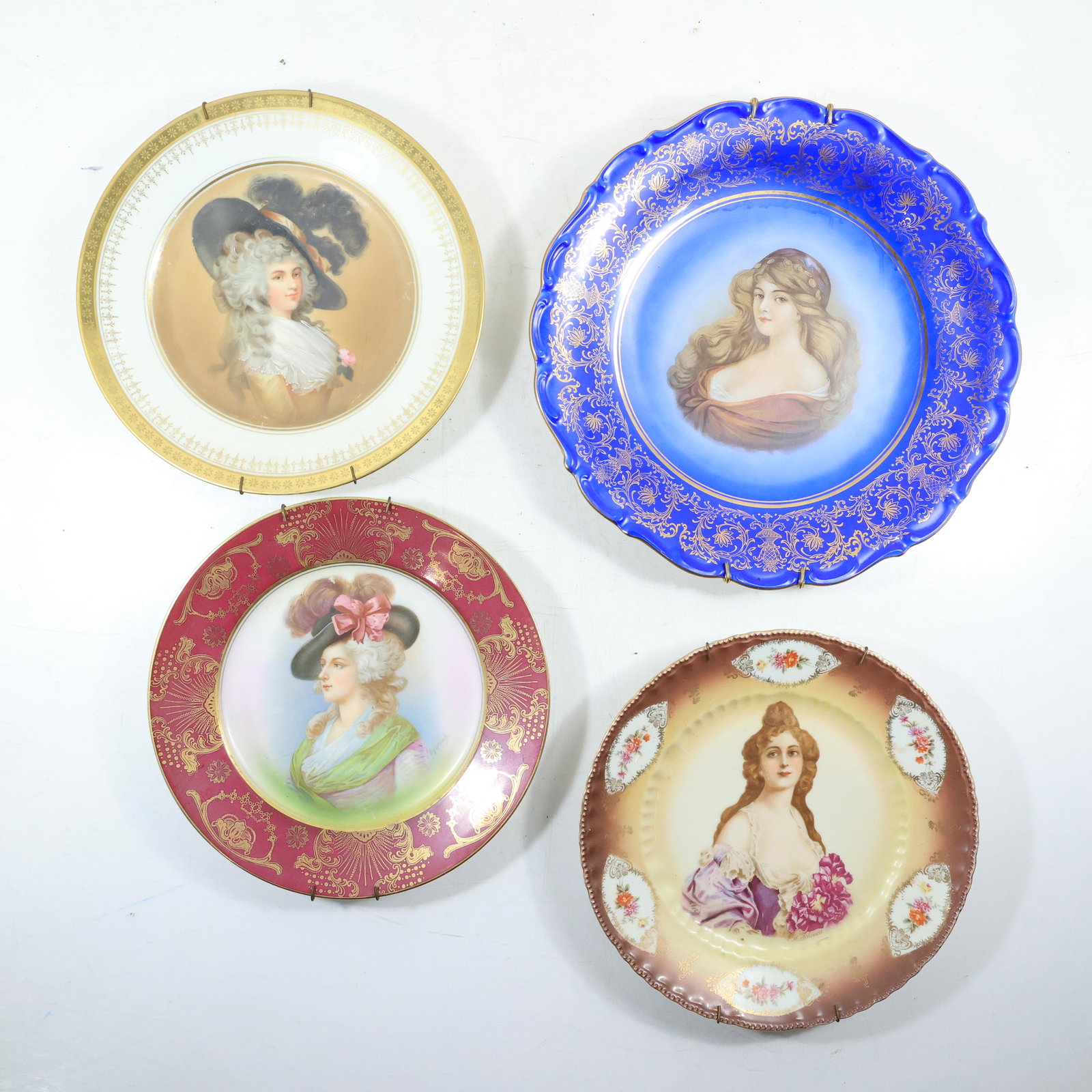 [4] Assorted Antique Fine Porcelain Women Portrait Plates: Schwarzburg, Thomas, Germany (1 of 20)