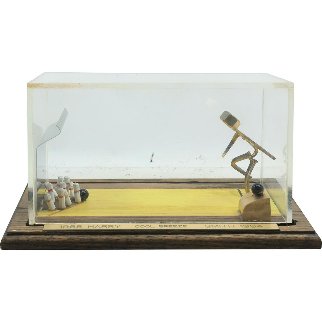 Harry Smith 1958-1994 "Cool Breeze" Sculpture Under Lucite Figure Bowling 13.5 inches length (1 of 17)
