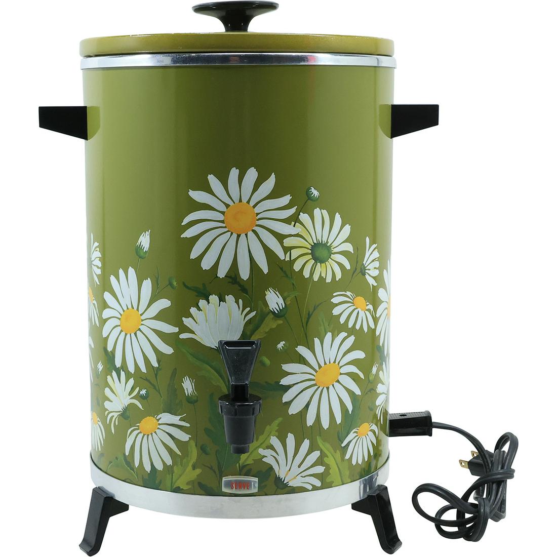 1970's Sears Roebuck MCM Daisy Coffee Maker Electric Percolator Avocado Green, Original Box (1 of 20)