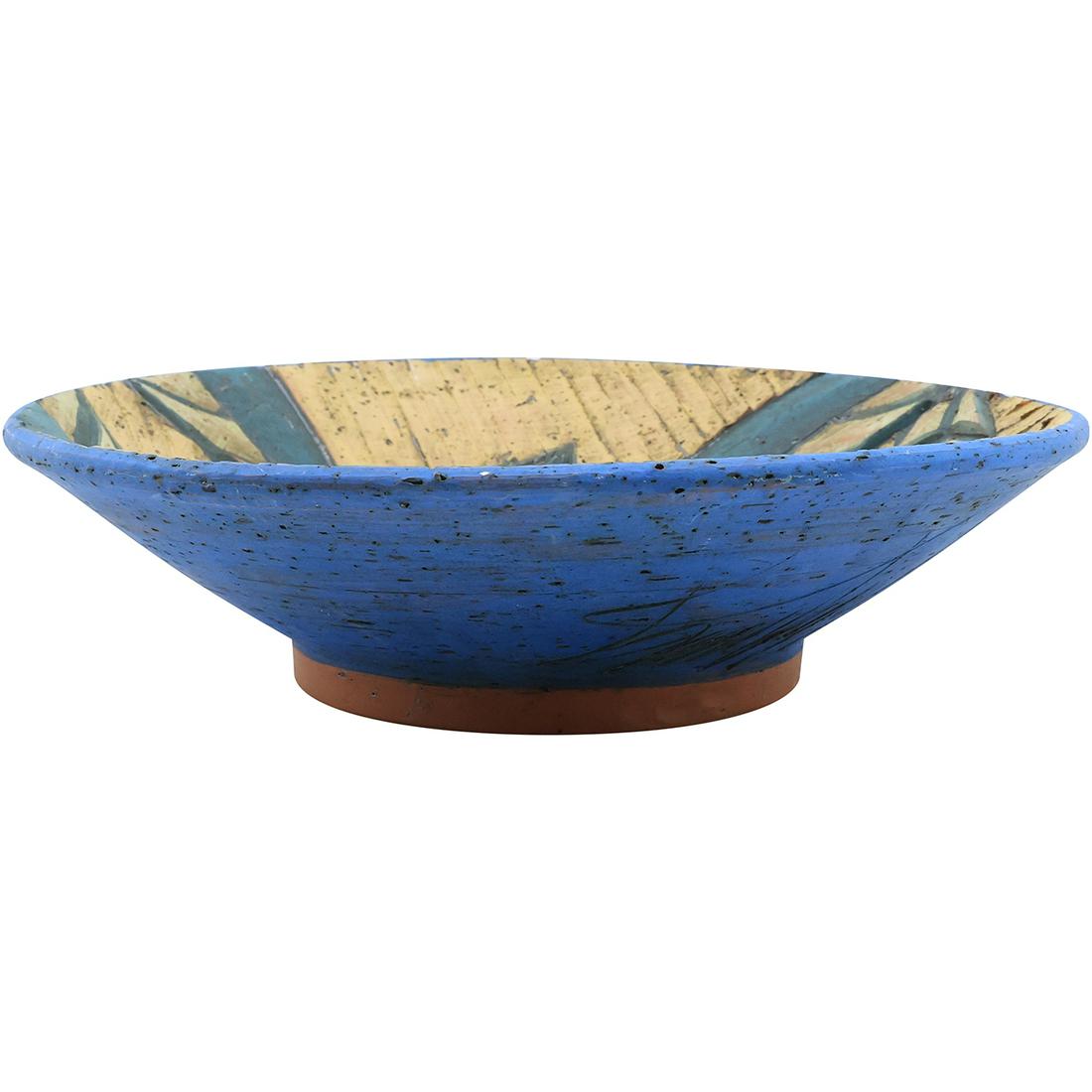 Signed Studio Art Pottery "Leaf" Center Bowl 12 inches diameter (1 of 16)