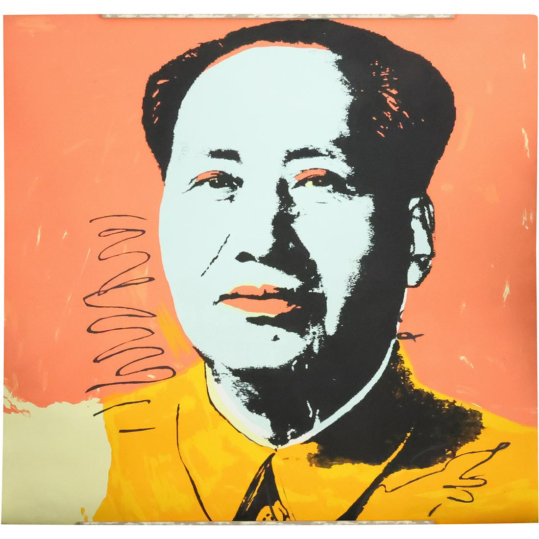 ANDY WARHOL Color Lithograph on Paper Portrait of Mao Tse Tung 35.5 inches x 35.5 inches (1 of 16)
