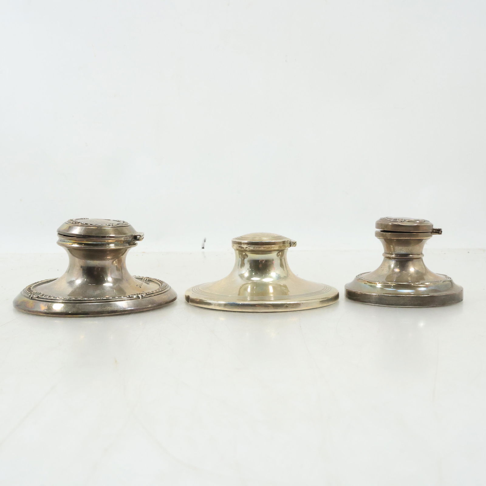 [3] Assorted Continental Silver Hallmarked Single Inkwells (1 of 16)