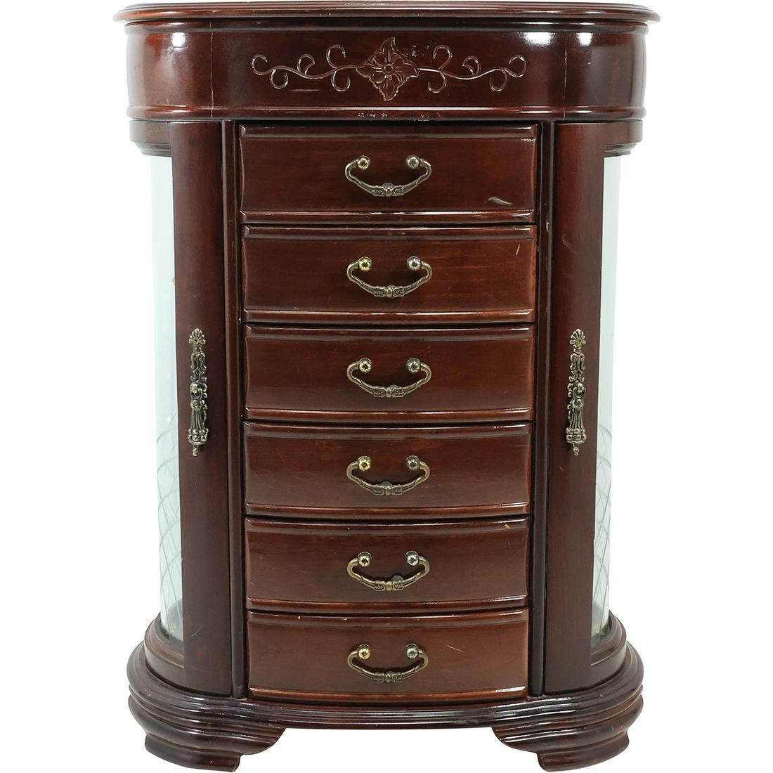 Tall Multi Drawer Jewelry Chest LOADED with Costume Fashion Necklaces, Bracelets, Earrings (1 of 20)