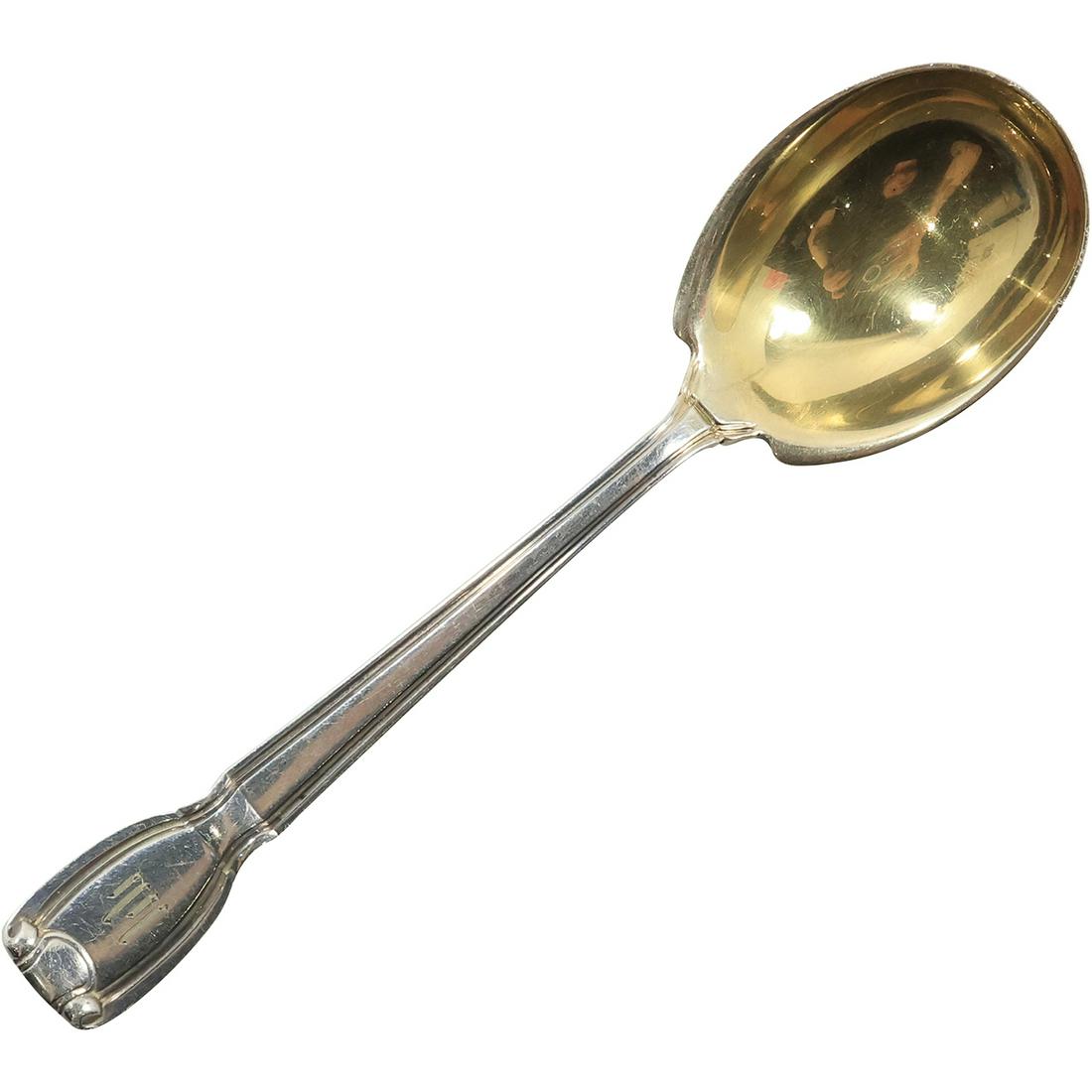 Castilian by TIFFANY & CO Sterling Silver Gold Wash Vegetable Serving Spoon Weighs 1.4 troy oz. (1 of 11)