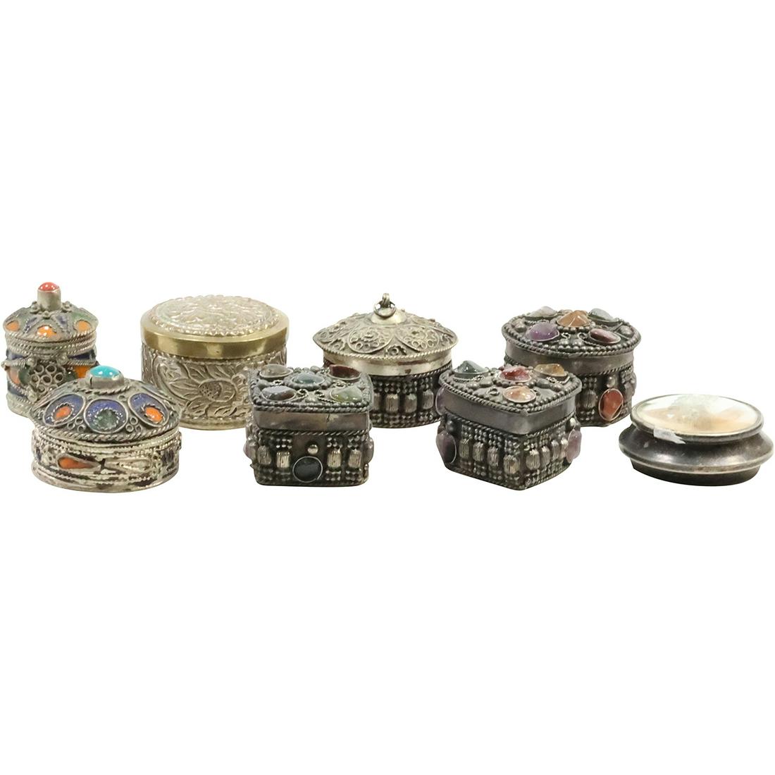[8] Assorted Jeweled Metal Ornate Trinket Boxes (1 of 17)