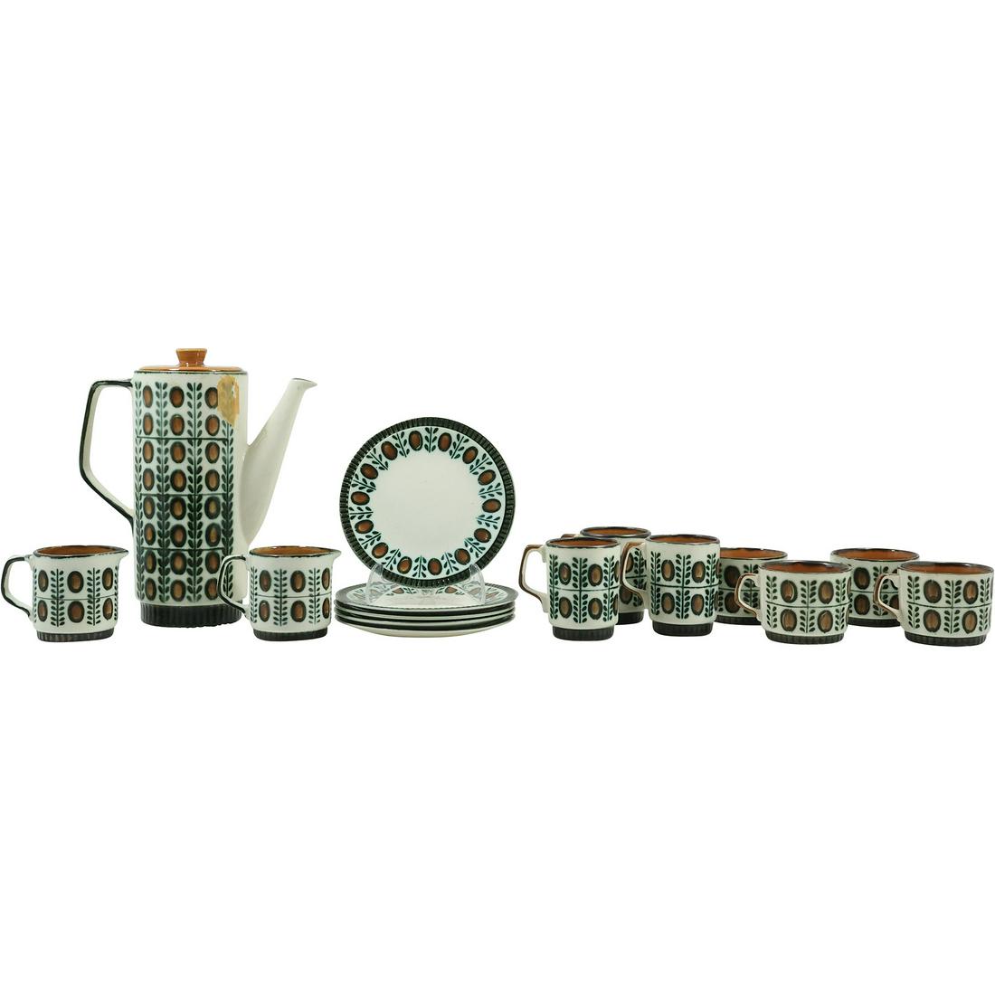 BOCH F Made in Belgium 1960s Ceramic 15 Pieces Tea Set (1 of 20)