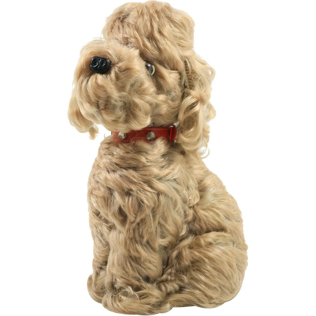 Unique Stuffed Poodle Dog Figure with Real Woven Hair 13.5 inches height: Unique Stuffed Poodle Dog Figure with Real Woven Hair 13.5 inches height. size: 13.5 in. x 10 in.