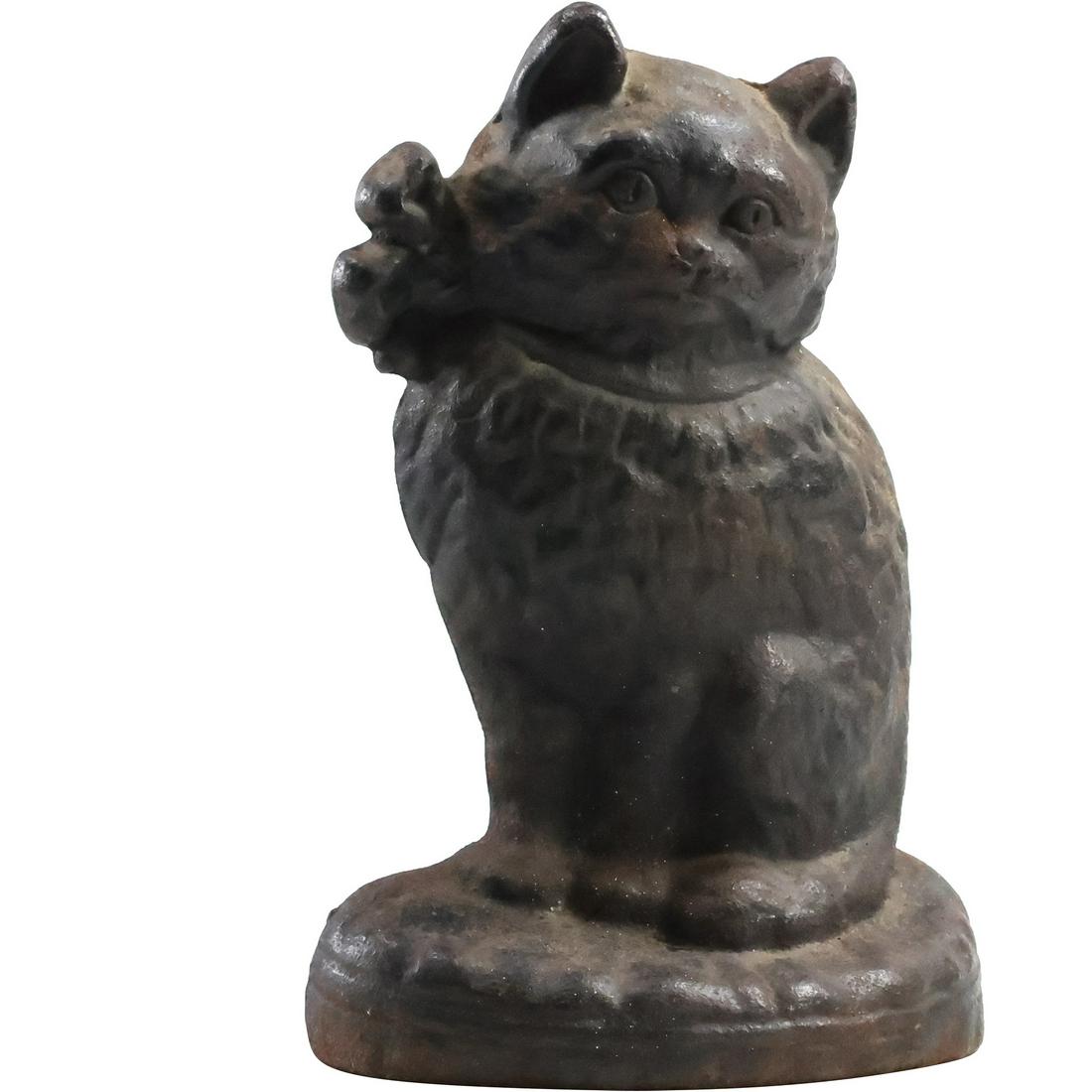 Vintage Cat Doorstop, Hubley Style Cast Iron Collectible Doorstop 8 inches height (1 of 11)