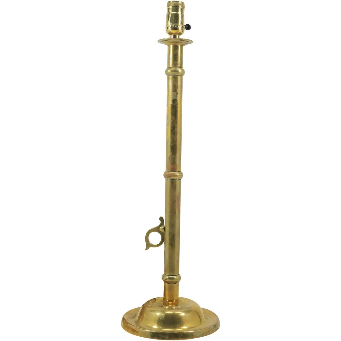 Tall Brass Push-up Candlestick Lamp Electrified 22.5 inches height (1 of 14)