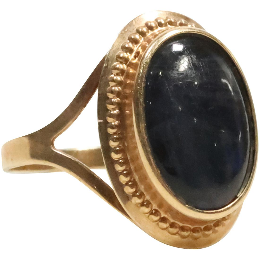 14K GOLD Blue Moon Stone RING Size 8, Weighs 1.3 dwt, 3/4 in. x 3/4 in. (1 of 20)
