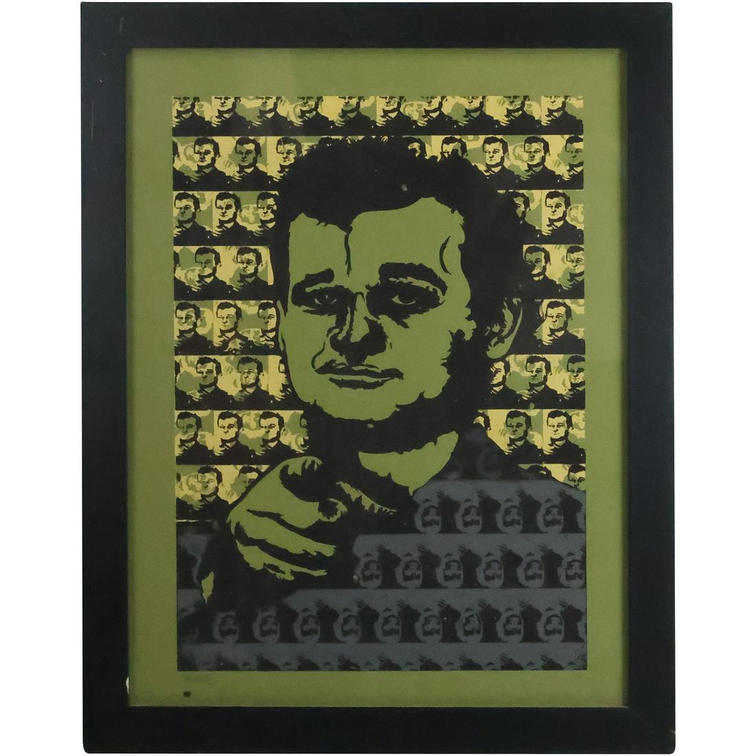 Artist Signed Lithograph Portrait of John Belushi? Framed, Pencil Signed (1 of 20)