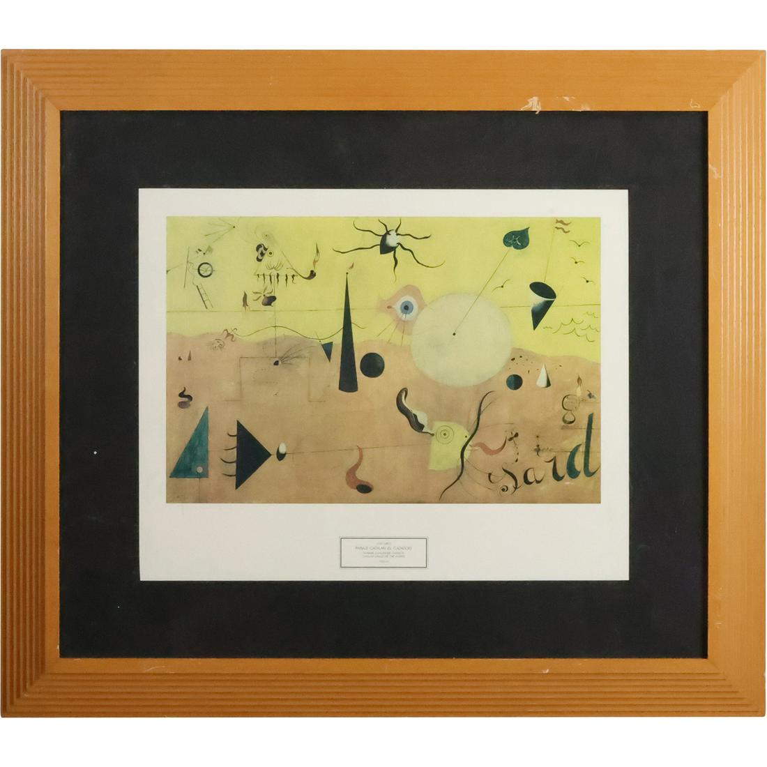 Joan Miro "Paisaje Catalan" Abstract Print, Framed with Label (1 of 20)