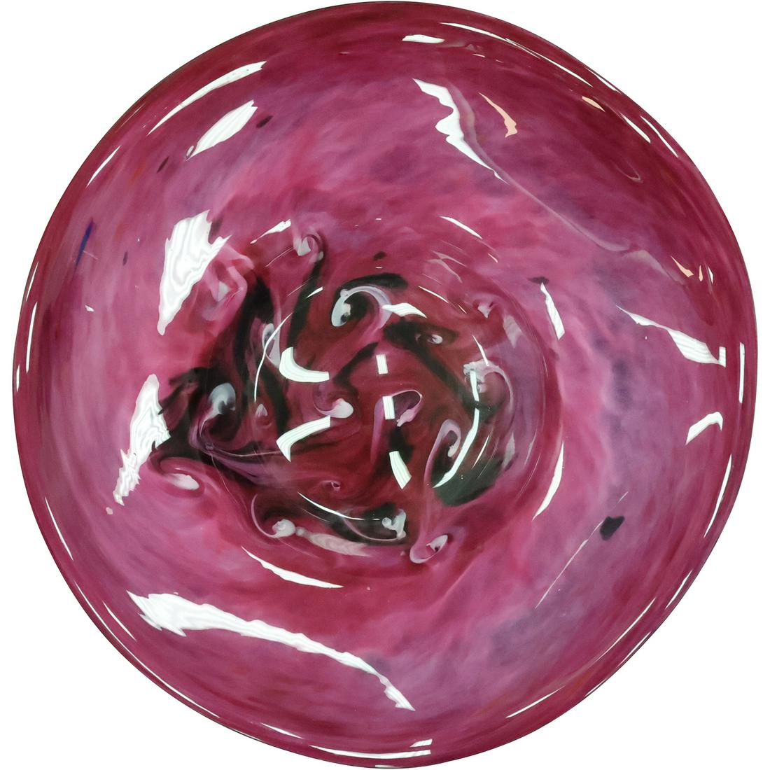 Large Purple Amethyst Art Glass Organic Free Form Center Bowl 21 inches (1 of 20)