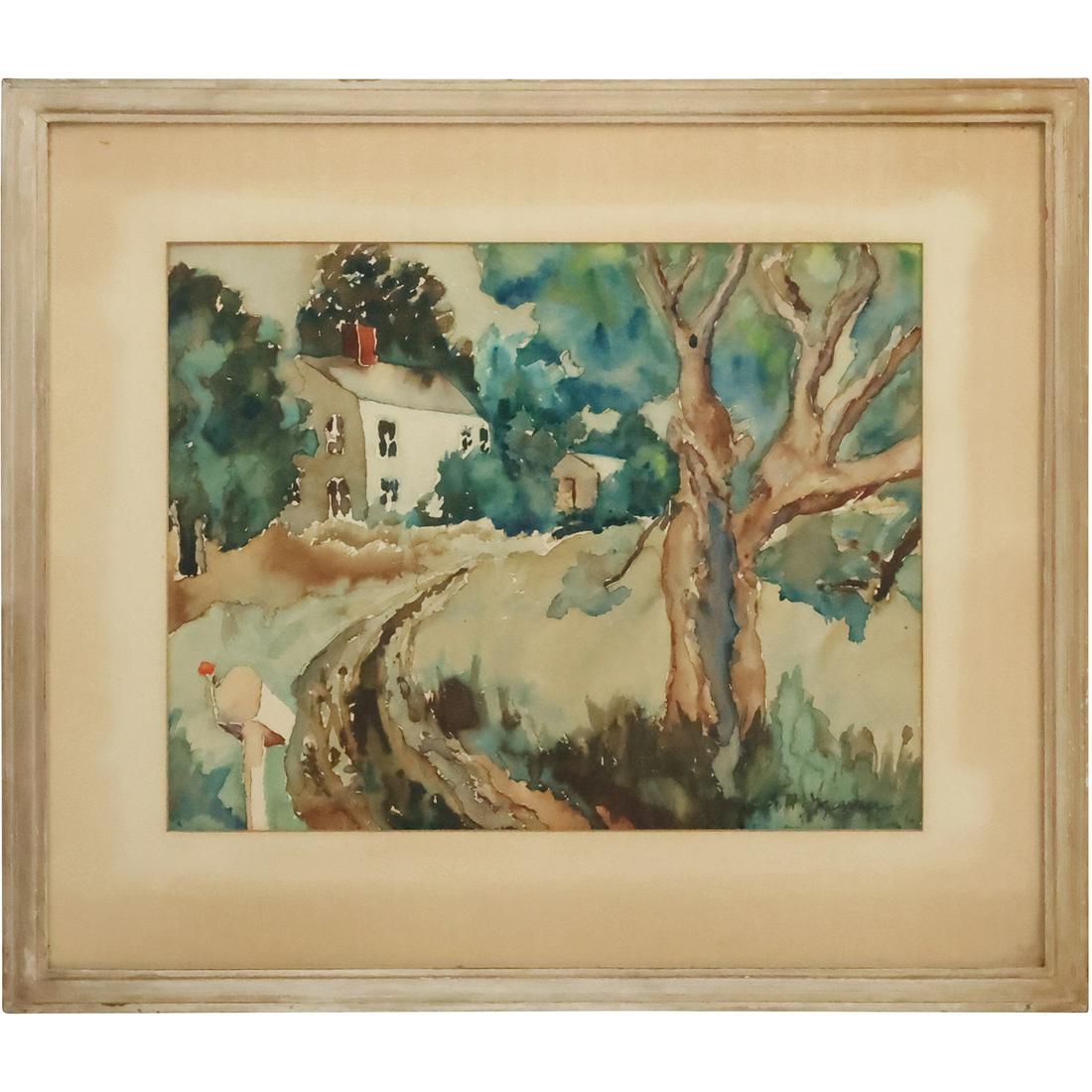 Alfred H. Maurer; American Watercolor Woodstock, NY Signed (1 of 20)