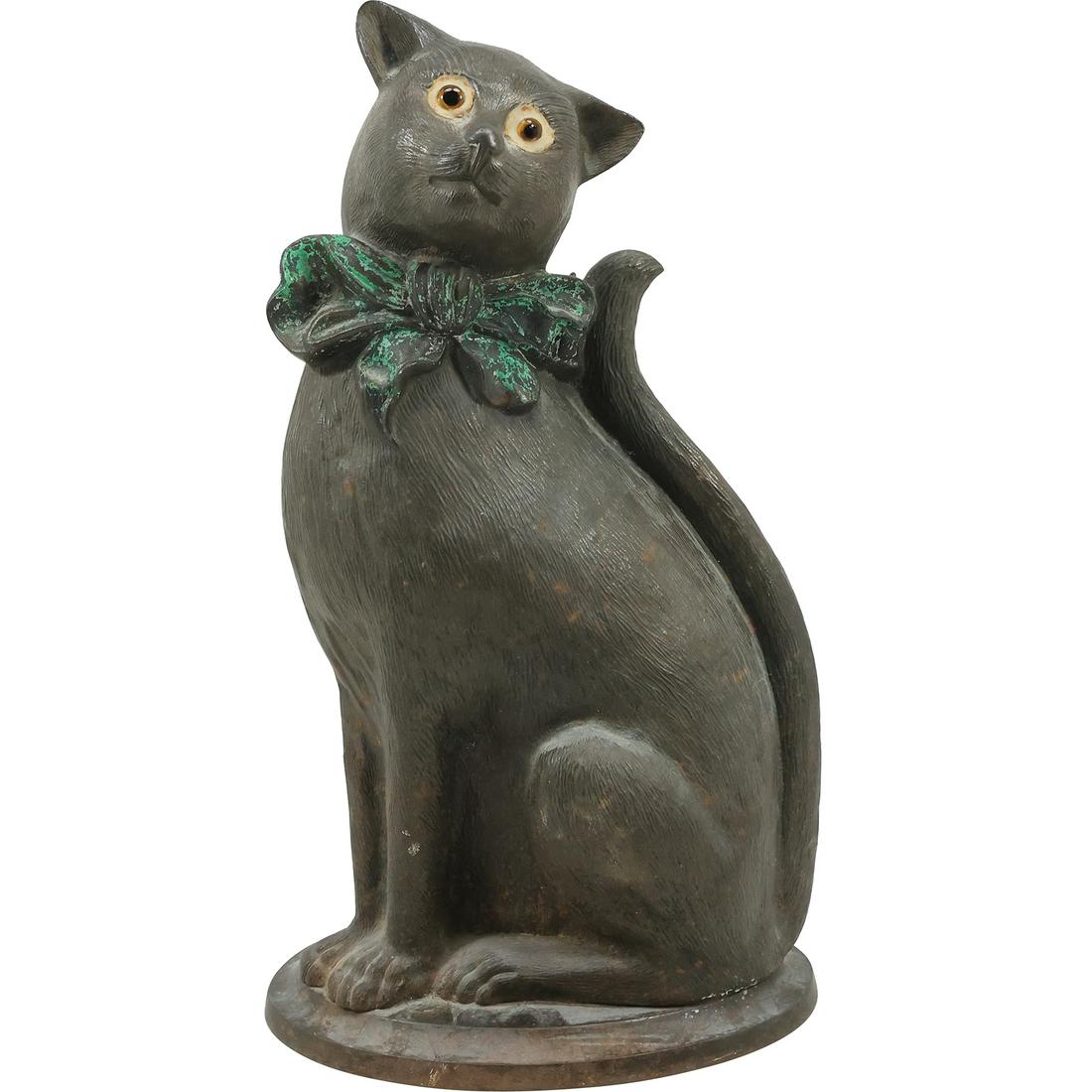 Edwardian Antique Cast Iron CAT Figure Doorstop By Nestor 14.5 inches height (1 of 20)
