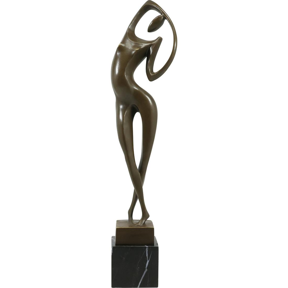 Max Milo (1938 - 1976) Modernist Figure Bronze Sculpture 21 inches height, Signed Milo (1 of 20)
