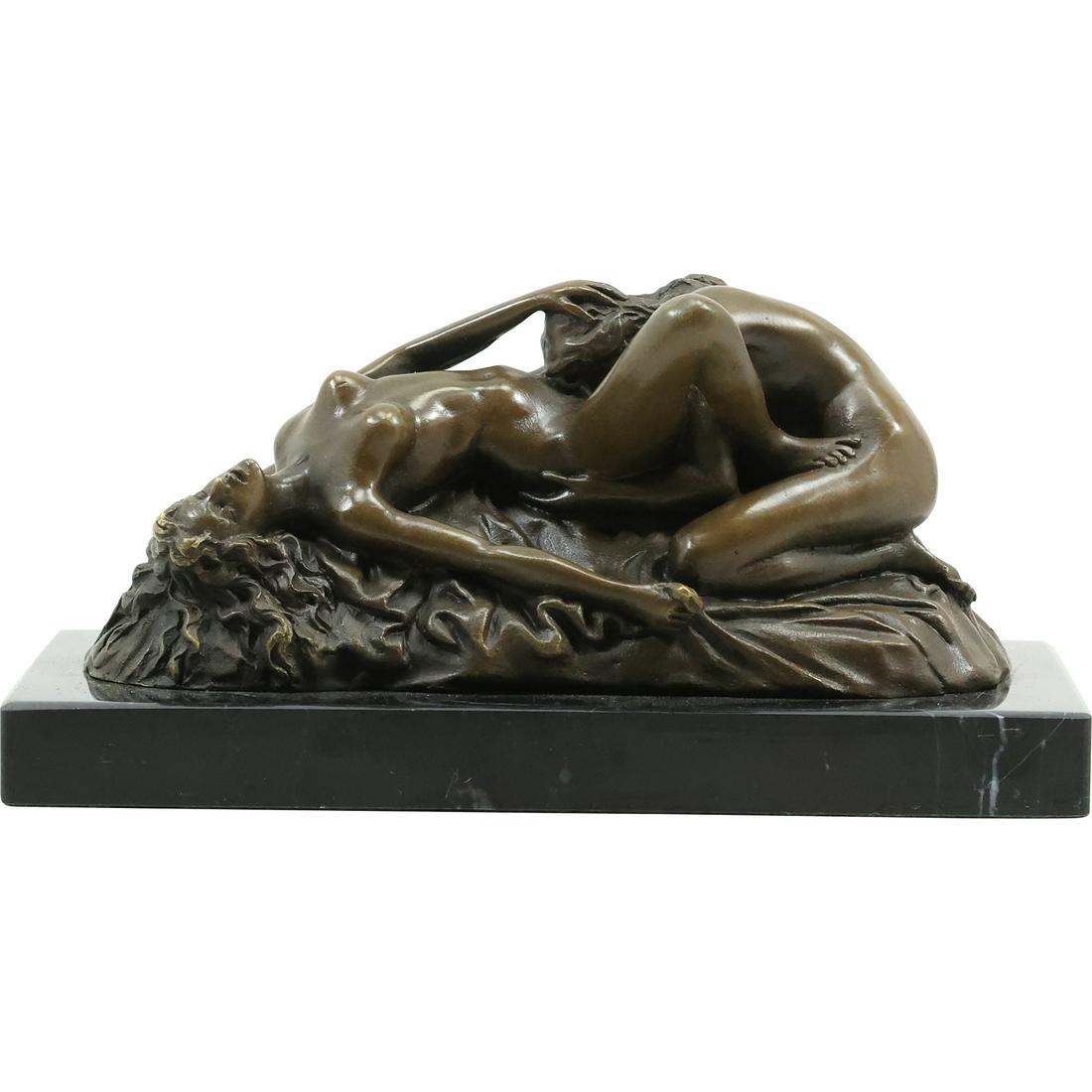 Erotic Lesbians Bronze Sculpture Artist Signed Nick 8 inches length x 4 in. height x 4 in. wide: Erotic Lesbians Bronze Sculpture Artist Signed Nick 8 inches length x 4 in. height x 4 in. wide. size: 4x8x4 For more additional photos please 