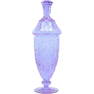 Unusual Purple Amethyst Cut Crystal Glass Tall Covered Jar 19 inches height