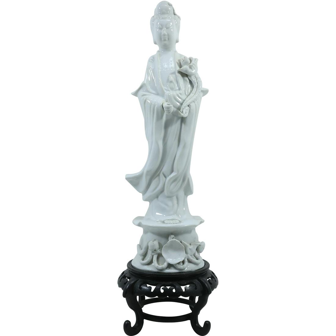 Chinese Blanc de Chine Porcelain Figure of a Quan Yin (1 of 20)