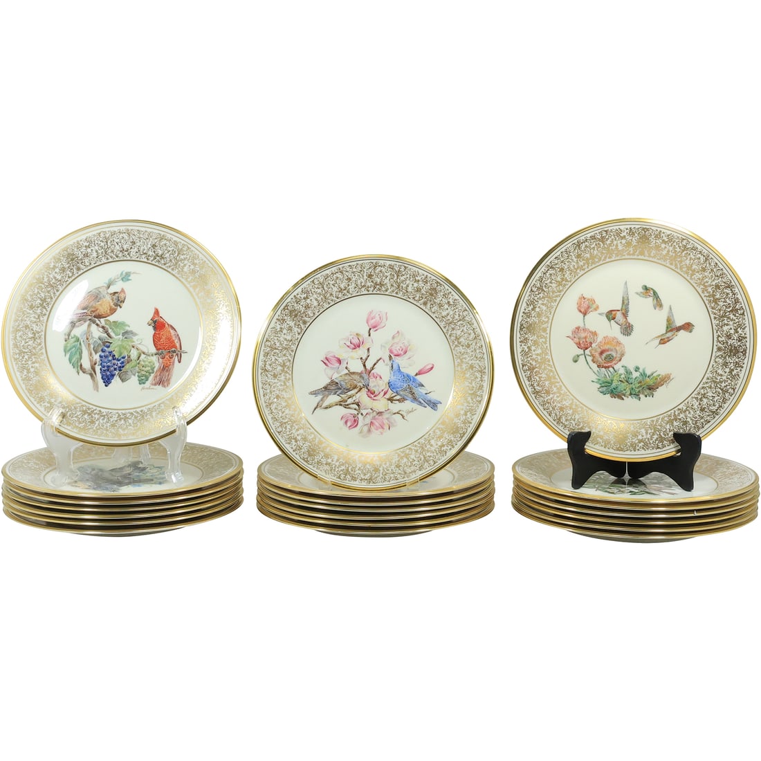 [21] LENOX Fine Porcelain Edward Marshall Boehm Assorted BIRDS Cabinet Plates 10.75 in. dia. (1 of 19)