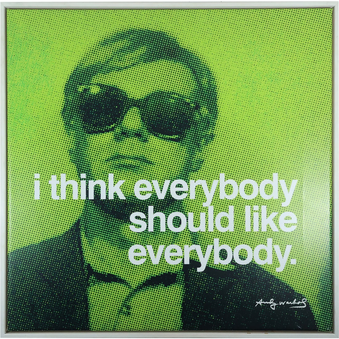 ANDY WARHOL Giclee Lithography on Canvas "I Think Everybody Should Like Everybody" (1 of 20)