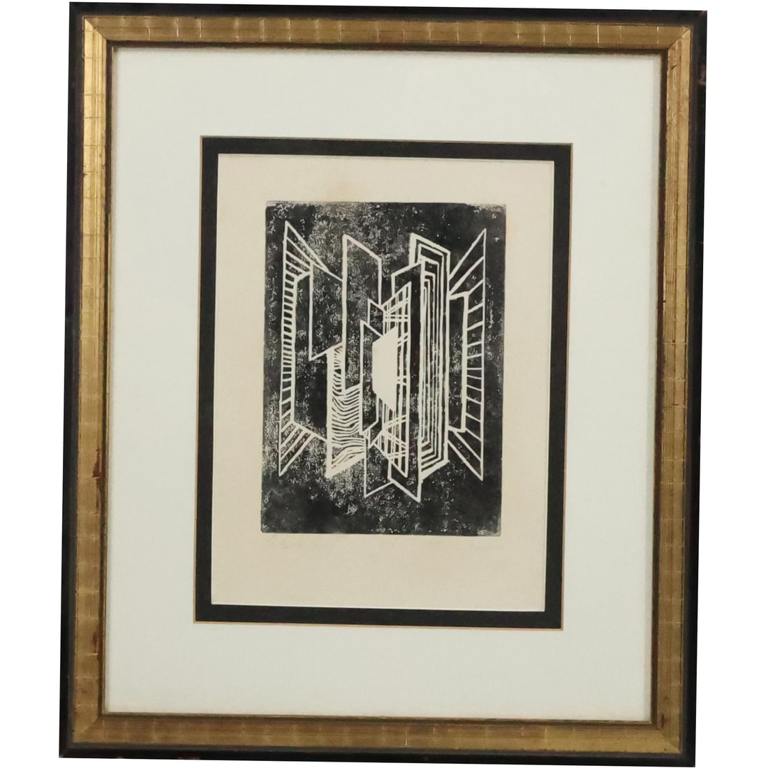 Midcentury Modern Squares" Artist Signed Artist Proof Lithograph 4/70, Framed Auction