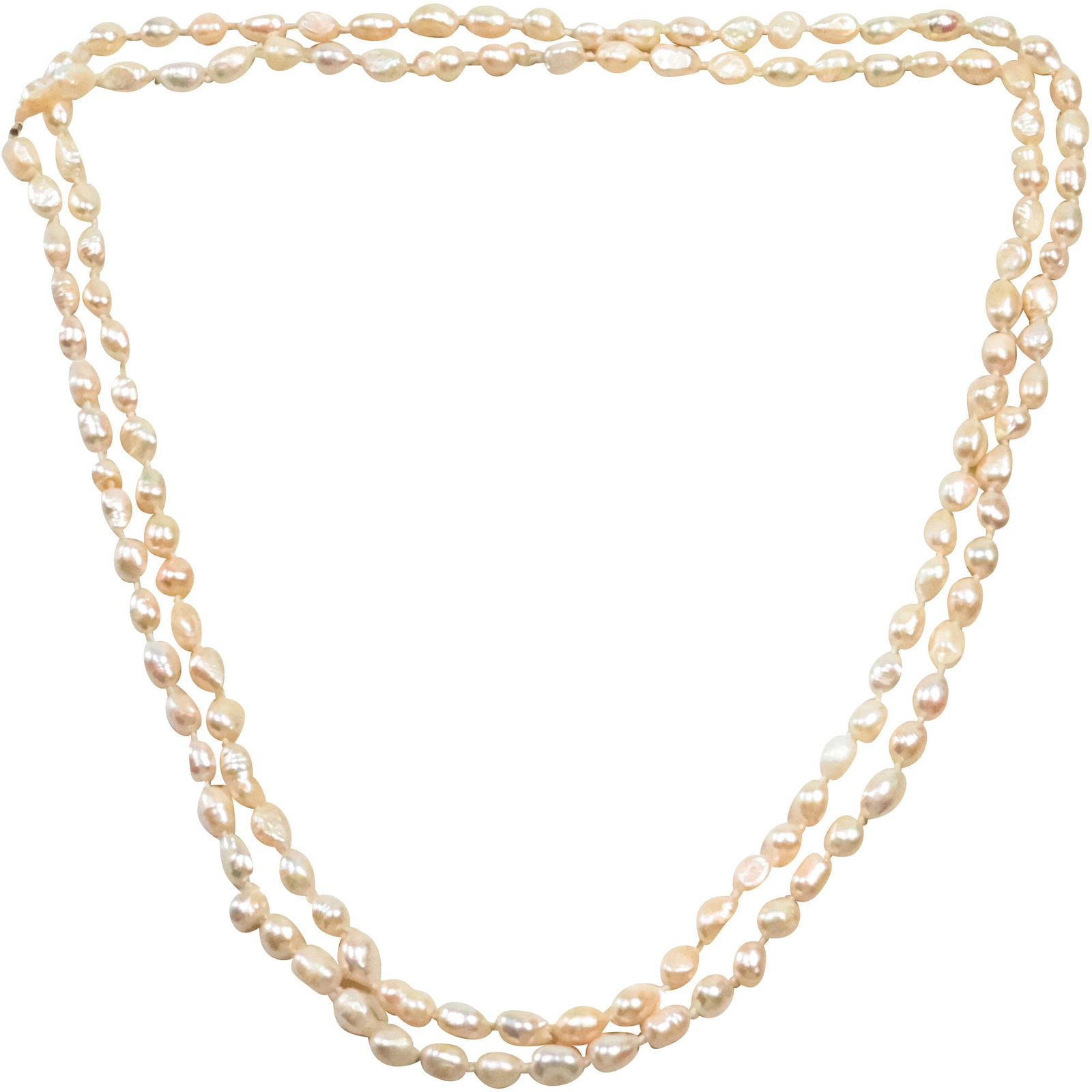 White Baroque Freshwater Pearls Necklace 61 in. x 3/8 in.: White Baroque Freshwater Pearls Necklace 61 in. x 3/8 in. Terms of Sale - Reminder: All descriptions and titles are solely opinions and do not warrant any guarantees. It is the buyers responsibility t