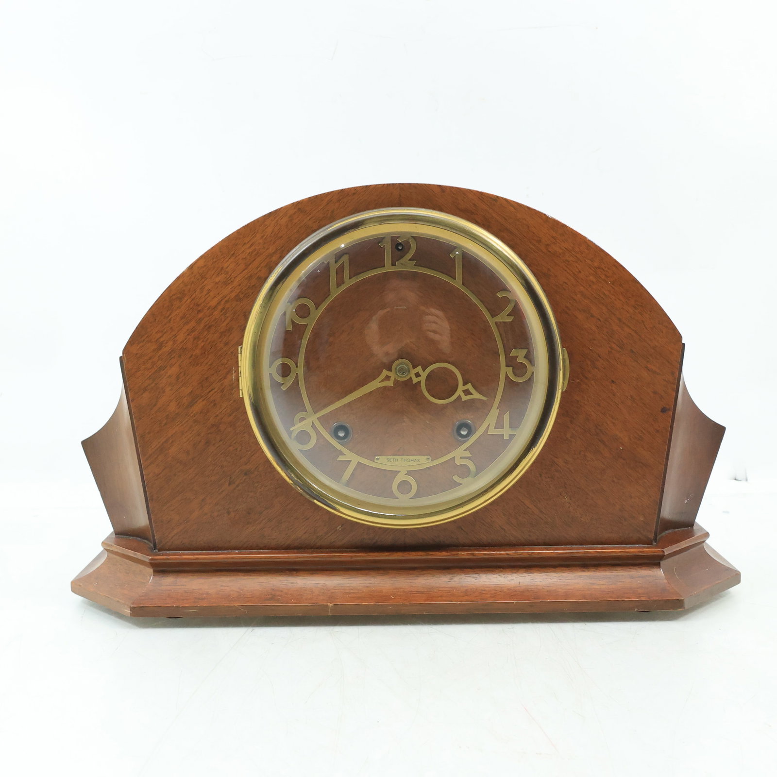 Seth Thomas Art Deco 8-Day Wood Case Mantle Clock 13.75 inches length (1 of 20)